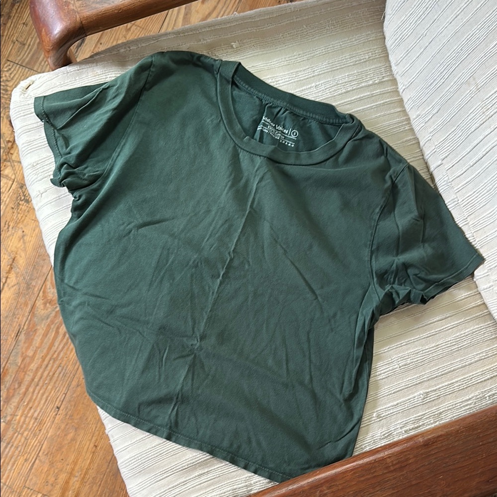 Outdoor Voices 100% Cotton Cropped T-Shirt